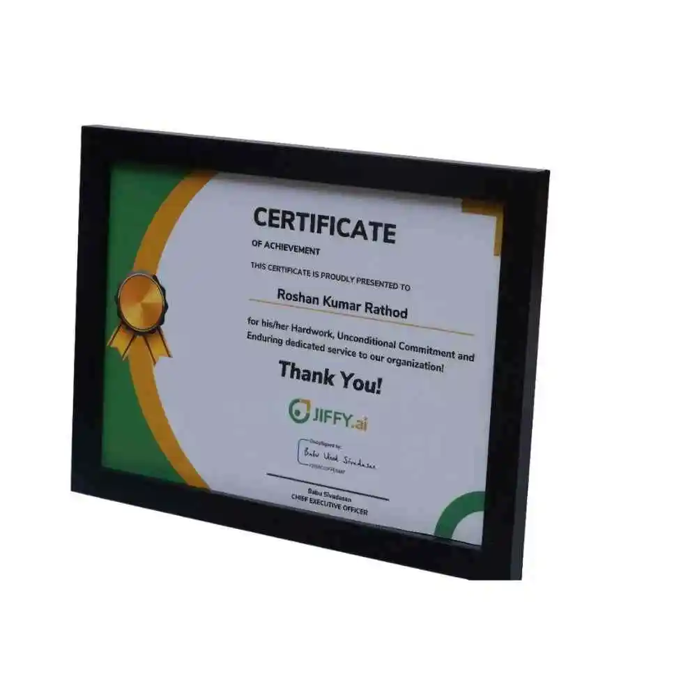 Order Personalized Certificate for Corporates